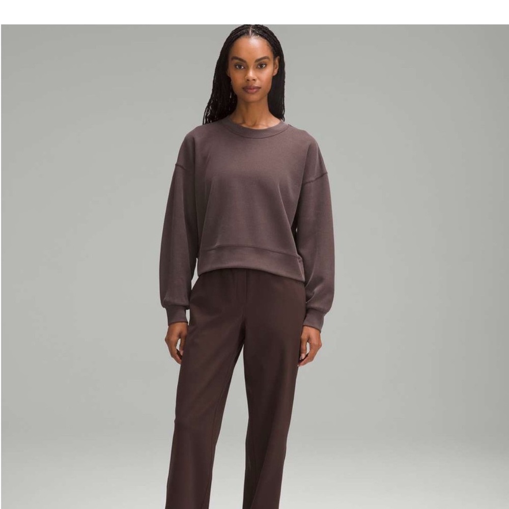 NEW lululemon softstreme perfectly oversized oullover brown sweatshirt